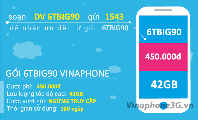 Hướng dẫn đăng ký gói cước 6TBIG90 Vinaphone