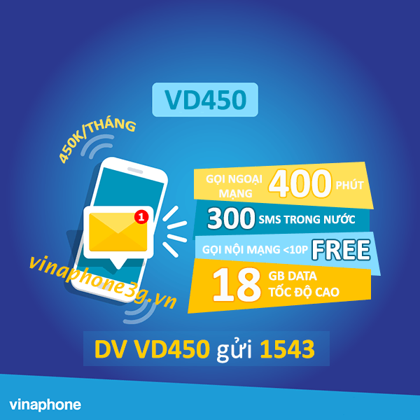 Làm thế nào để đăng ký gói cước VD450 của Vinaphone