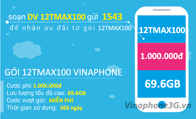 Thông tin chi tiết về gói cước 12TMAX90 của Vinaphone