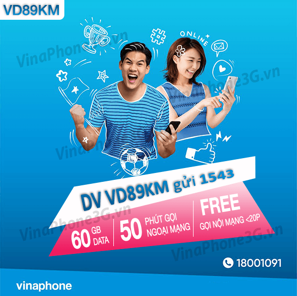 Thông tin chi tiết về gói cước VD89KM của Vinaphone