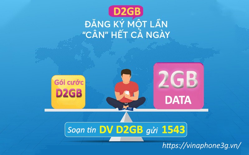 Hướng dẫn cách đăng ký gói cước D2GB Vinaphone