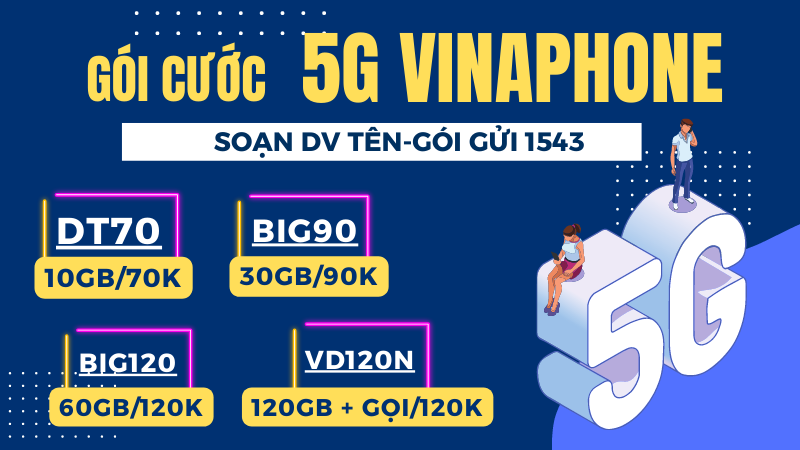 Bảng giá các gói cước 5G Vinaphone giá rẻ data khủng mới nhất