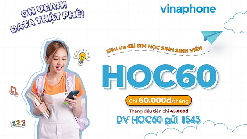 Cách đăng ký gói cước HOC60 Vinaphone nhận ưu đãi khủng