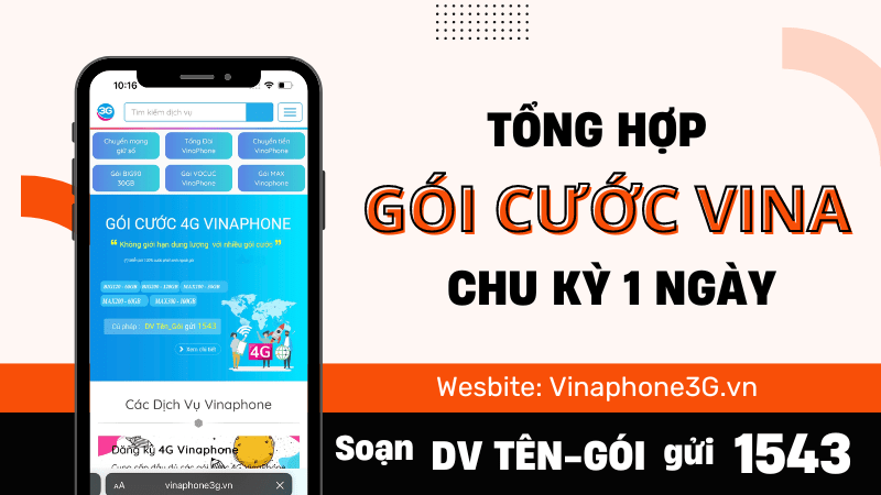 Cách đăng ký gói cước 4G Vinaphone 1 ngày giá chỉ từ 1K 2K 3K