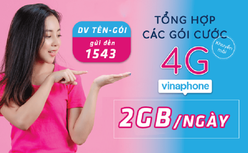 Cách đăng ký gói cước 4G Vinaphone 2GB/ngày 
