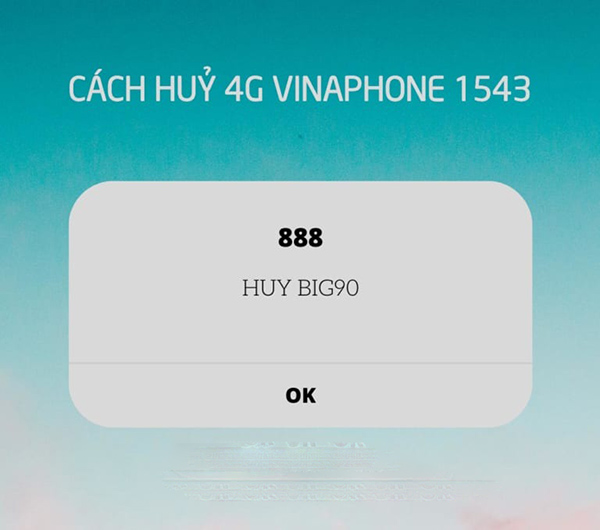 Cách hủy 4G Vinaphone 1543 nhanh nhất
